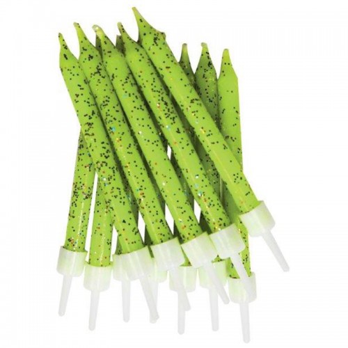 Velas Verde Lima Glitter